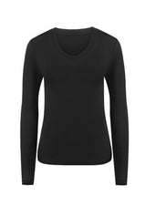 RACHEL | Slim Fit Scoop Neck in Black