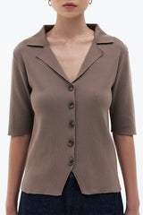 Acma Shirt Top | Taupe