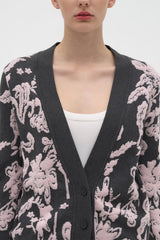 Ariel Cardigan | Dark Grey - Pink