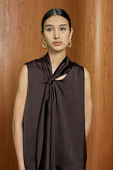 MMEHUILLET FOR DUMA - Amara Top | Dark Brown