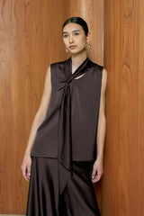 MMEHUILLET FOR DUMA - Amara Top | Dark Brown