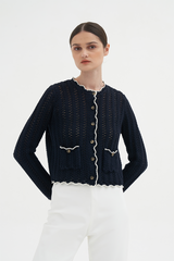 Positano Cardigan | Navy