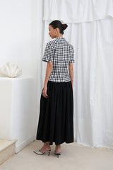 Asner Houndstooth Blazer | White Multi