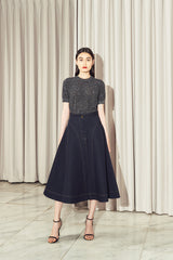 Aubrey Denim Midi Skirt