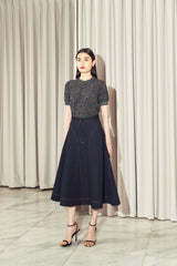 Aubrey Denim Midi Skirt