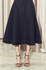 Aubrey Denim Midi Skirt