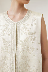 Baraka Beaded Vest | Cream