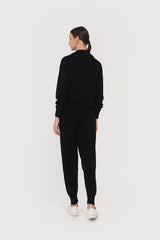 Brea Zip Up Sweater Black