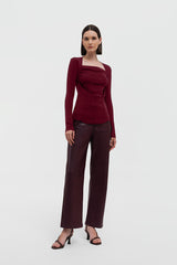 Bronte Top Maroon
