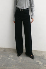 Carly Denim Pants | Black