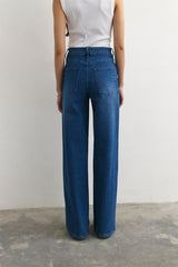 Carly Denim Pants | Medium Blue