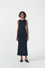 Carolina Vest Navy Stripe