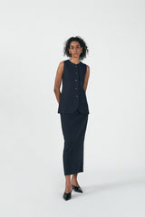 Carolina Vest Navy Stripe