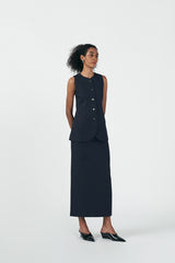 Carolina Vest Navy Stripe