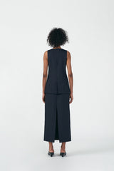 Carolina Vest Navy Stripe