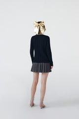 Claus Cardigan With Rhinestones | Navy