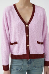 Amore Knit Cardigan Pink