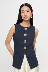 Denise Vest | Denim Blue