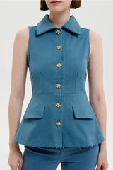 Danica Top Denim Blue | BACK IN STOCK