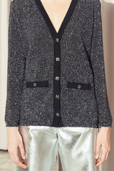 Dazzle Sparkly Cardigan Black | BACK IN STOCK