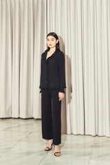 Esther Ruffle Cardigan Black