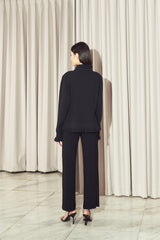 Esther Ruffle Cardigan Black