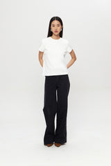 FIONA | Regular Fit Crew Neck T-shirt in White