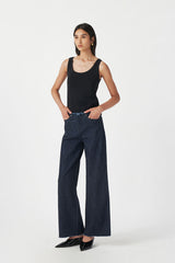 Fray Pants | Dark Denim