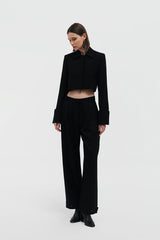 Frank Cropped Blazer Black