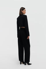 Frank Cropped Blazer Black