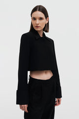 Frank Cropped Blazer Black