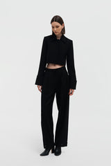 Frank Cropped Blazer Black