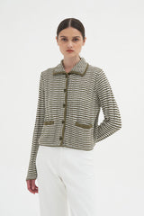 Genoa Cardigan | Olive Multi