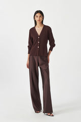 Getta Cardigan | Dark Brown