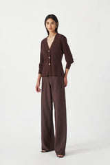 Getta Cardigan | Dark Brown