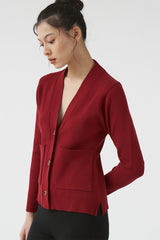 Galena Cardigan Maroon