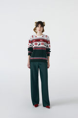 Hoho Sweater | Green Multi