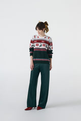 Hoho Sweater | Green Multi