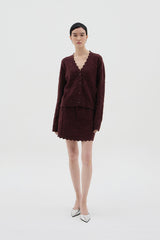 Huang Cardigan | Maroon