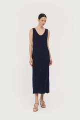Idris Knit Dress Navy