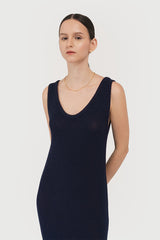 Idris Knit Dress Navy