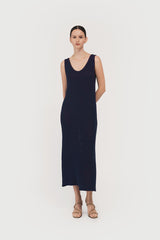 Idris Knit Dress Navy