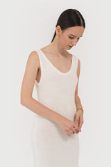Idris Knit Dress White
