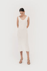 Idris Knit Dress White