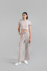 Ira Crop T-shirt Taupe