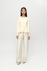Josette Peplum Top | Cream