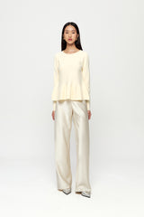 Josette Peplum Top | Cream