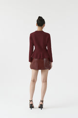 Jiana Knit Top Maroon