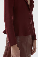 Jiana Knit Top Maroon