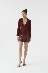 Jiana Knit Top Maroon